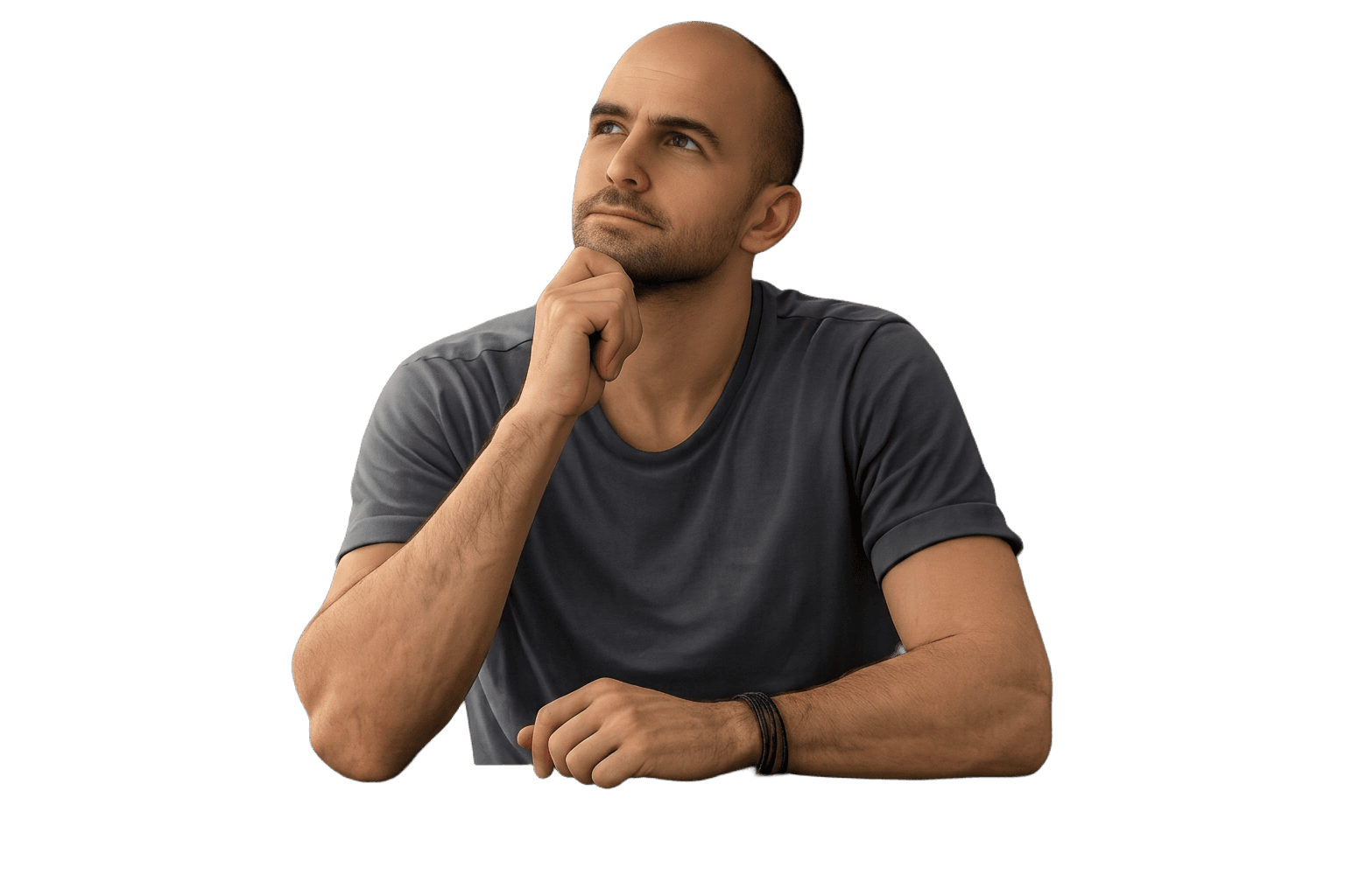 Person dealing with racing thoughts