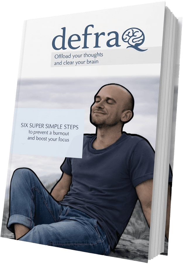 Defraq notebook product mockup